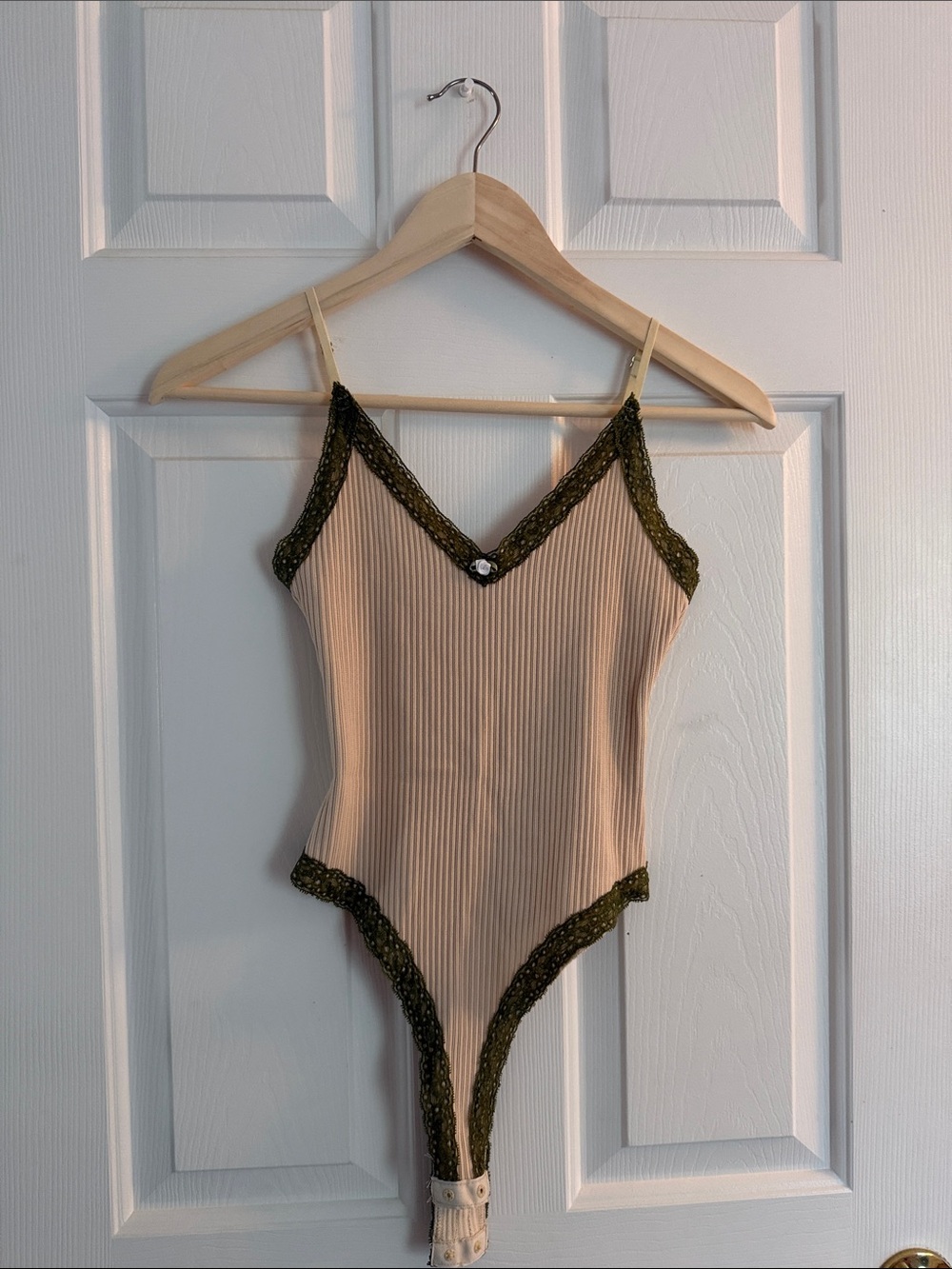 Edikted Bodysuit with Lace Trim